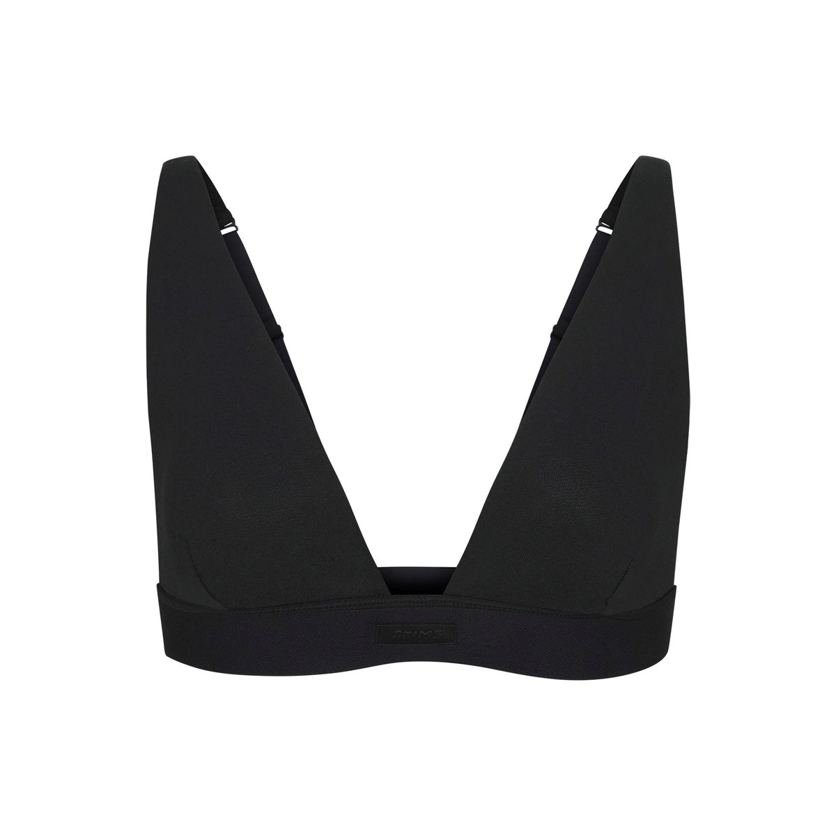 SKIMS Bomull Jersey Plunge Bralette Soot | OW8953071