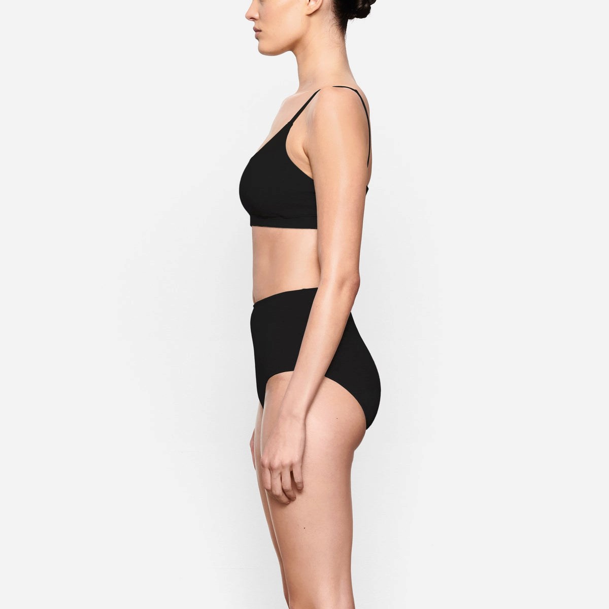 SKIMS Bomull Jersey Scoop Bralette Soot | SJ1423065