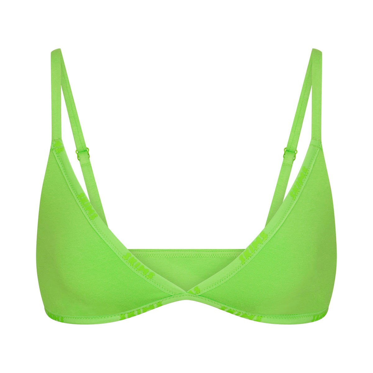 SKIMS Bomull Logo Mini Triangle Bralette Gröna | JX5072613