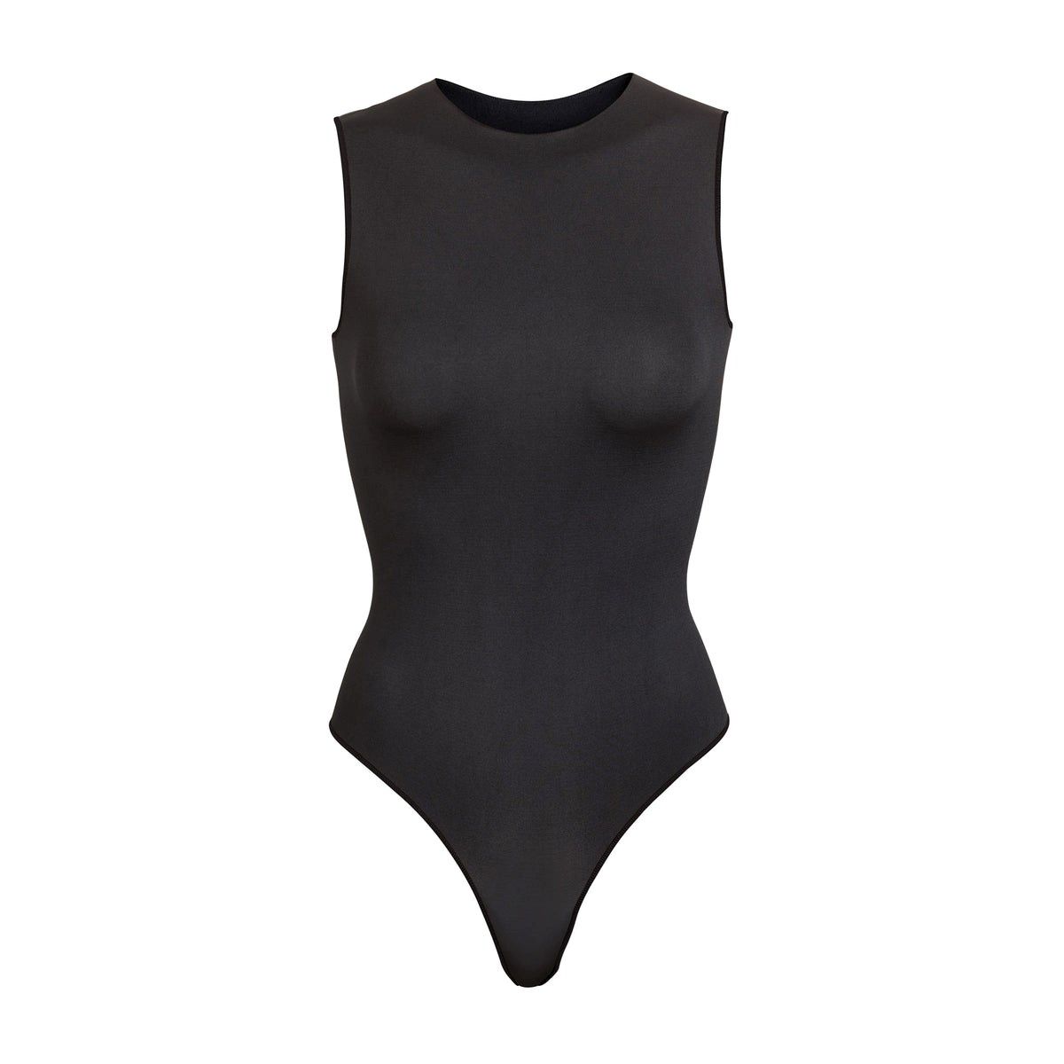 SKIMS Essential Crew Neck Ärmlös Bodysuit Onyx | US1264059