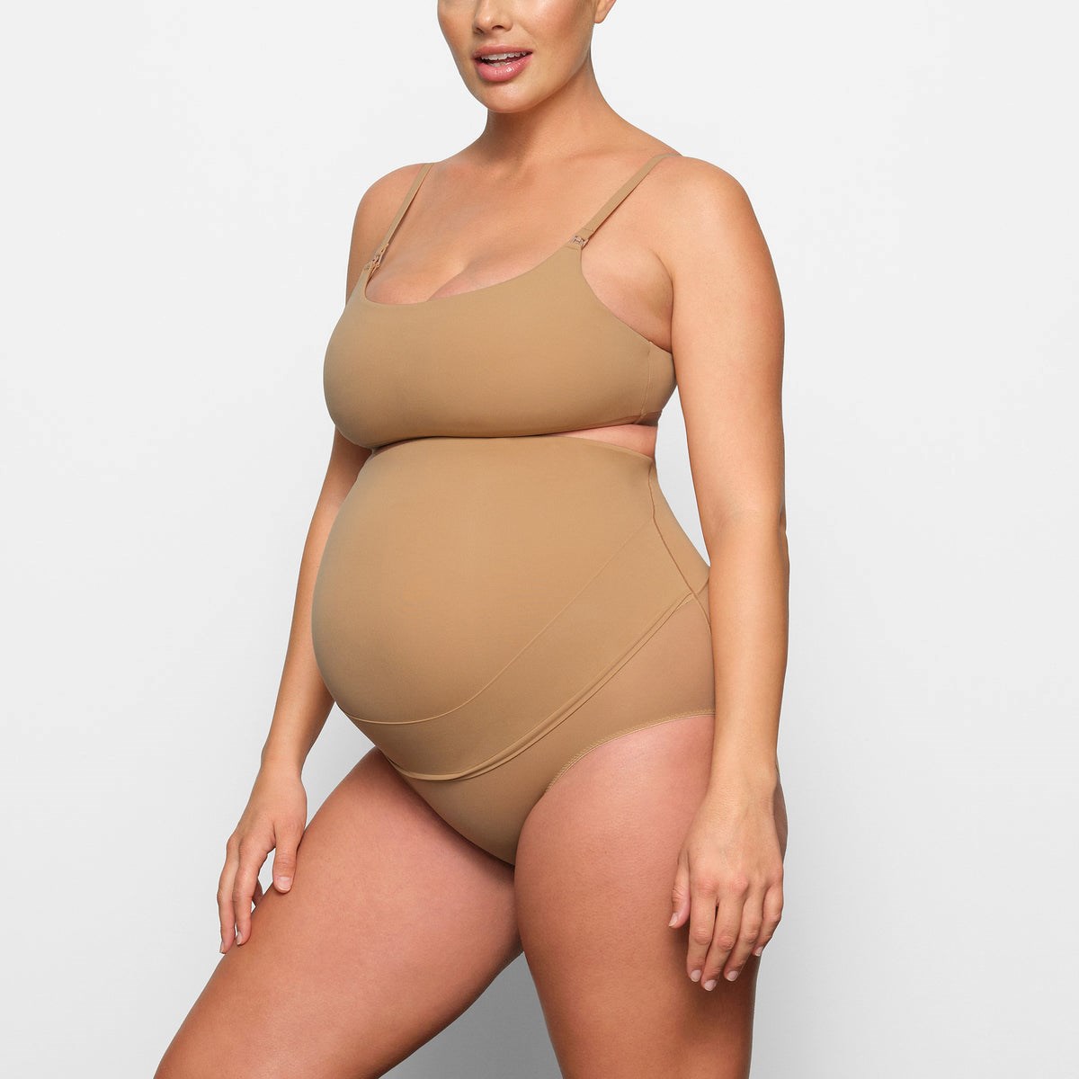 SKIMS Fits Everybody Maternity High-waisted Brief Ochre | ET4956137