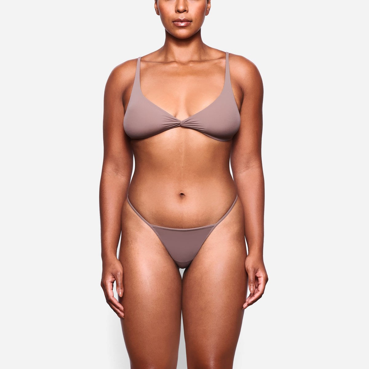 SKIMS Fits Everybody Skimpy Scoop Bralette Umber | AQ1260479