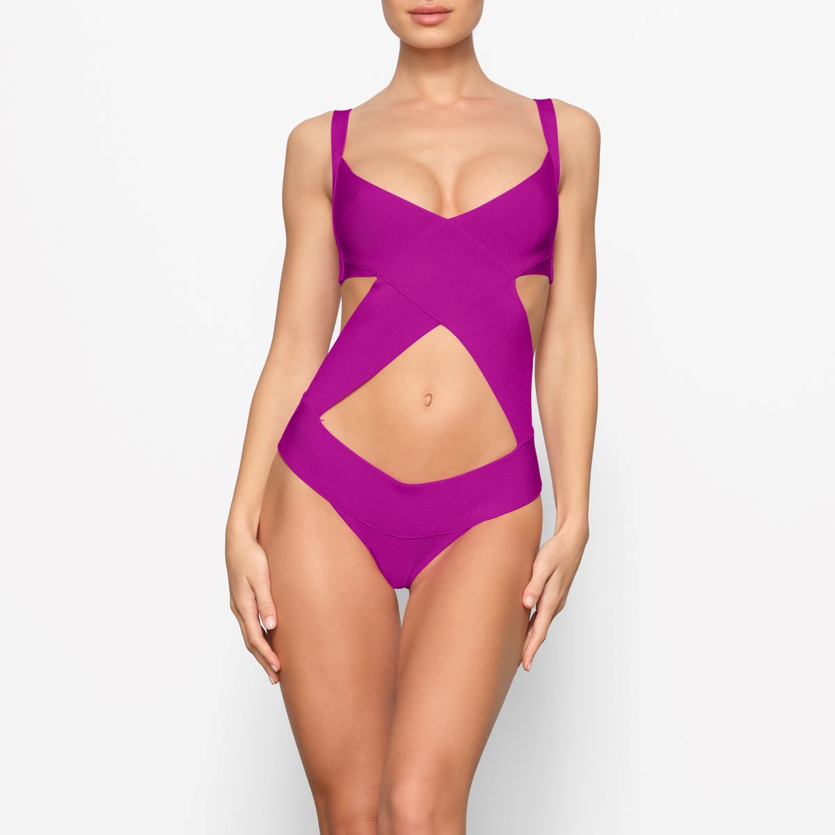 SKIMS Knit Beachwear Monokini Lollipop | OT2054637