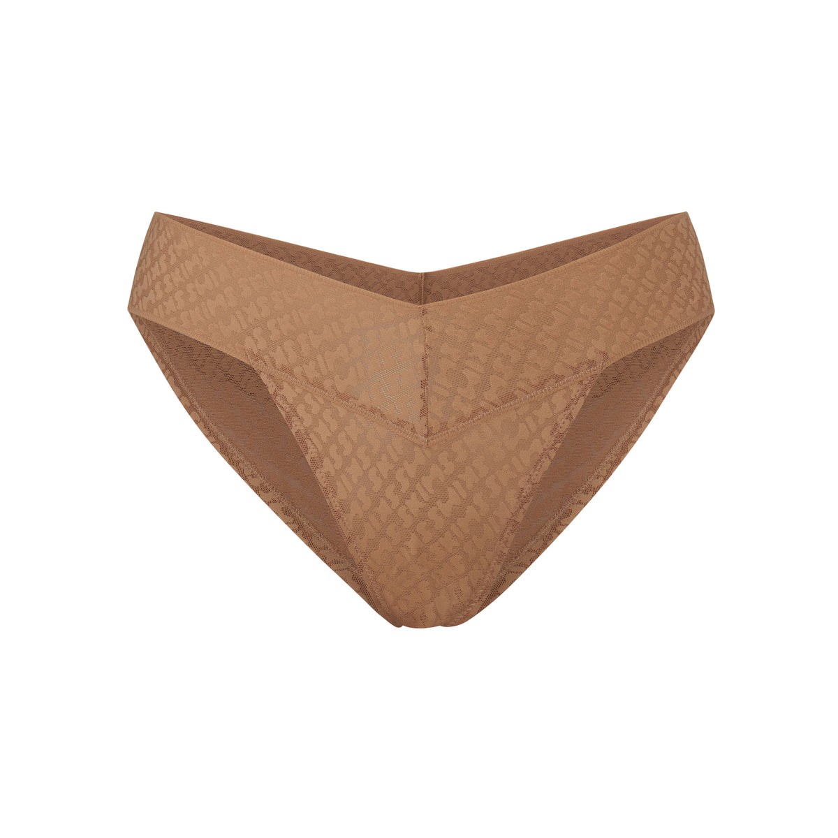 SKIMS Logo Mesh Cheeky Bikini Sienna | US7584239