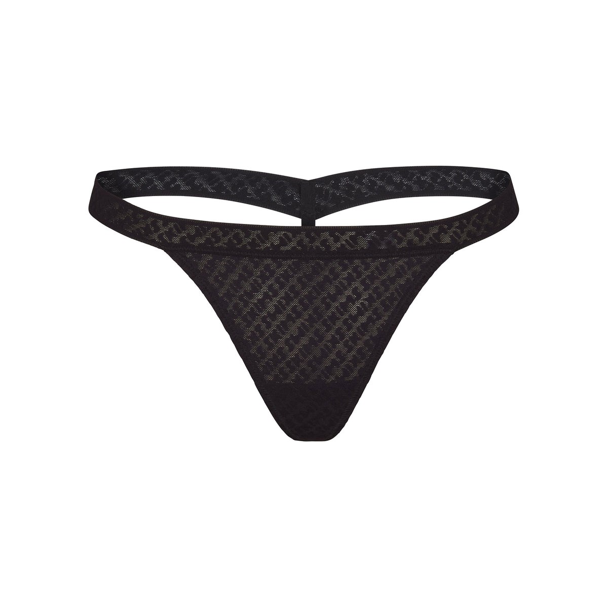 SKIMS Logo Mesh Skimpy String Onyx | DX1684953