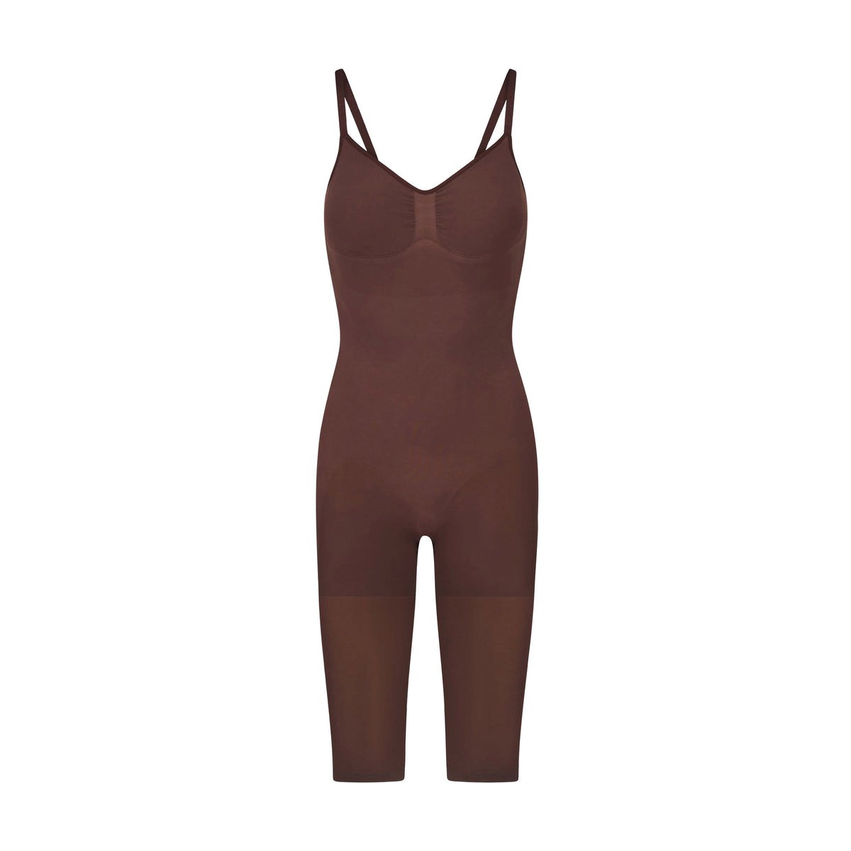 SKIMS Seamless Sculpt Low Back Bodysuit With Hosiery Leg Cocoa | RW6412839