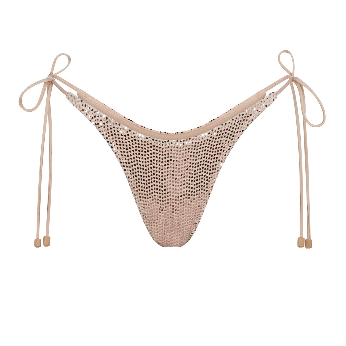 SKIMS Sequin Tie Bikini Bottom Clay | RN9374162