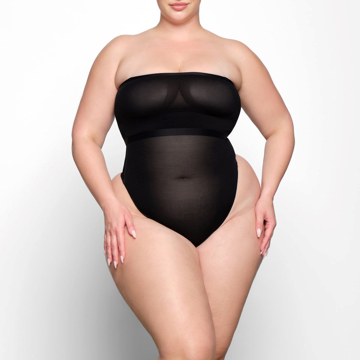 SKIMS Sheer Sculpt Bandeau Onyx | SR7318409