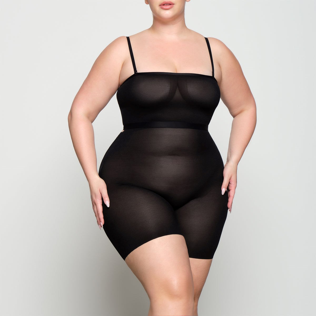 SKIMS Sheer Sculpt Low Back Korta Onyx | SB7628195