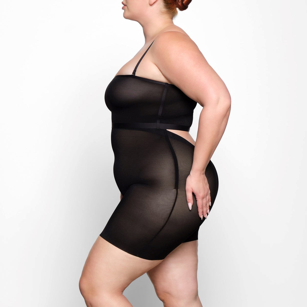 SKIMS Sheer Sculpt Low Back Korta Onyx | SB7628195