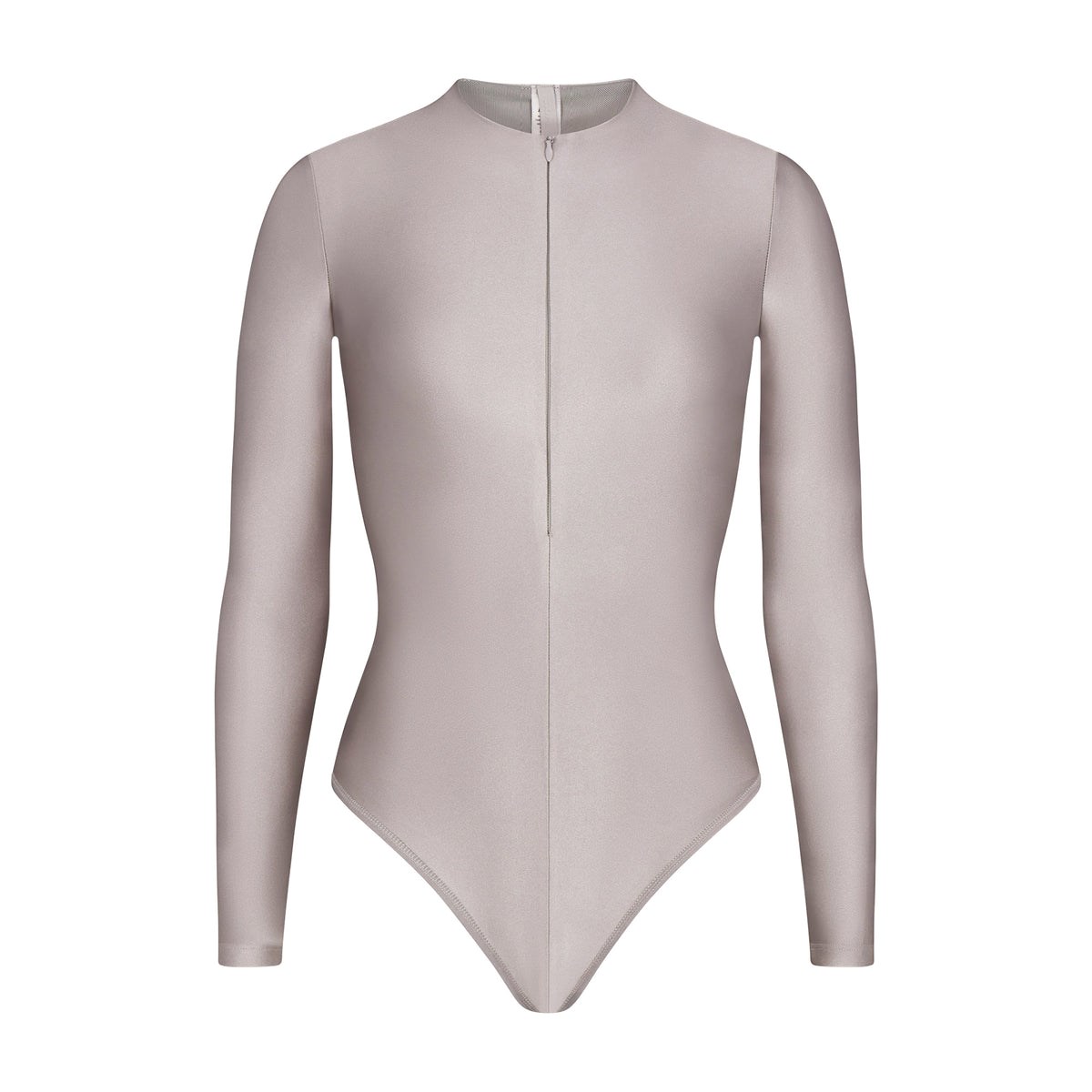 SKIMS Skims Disco Long Sleeve Bodysuit Silver | PI3910542