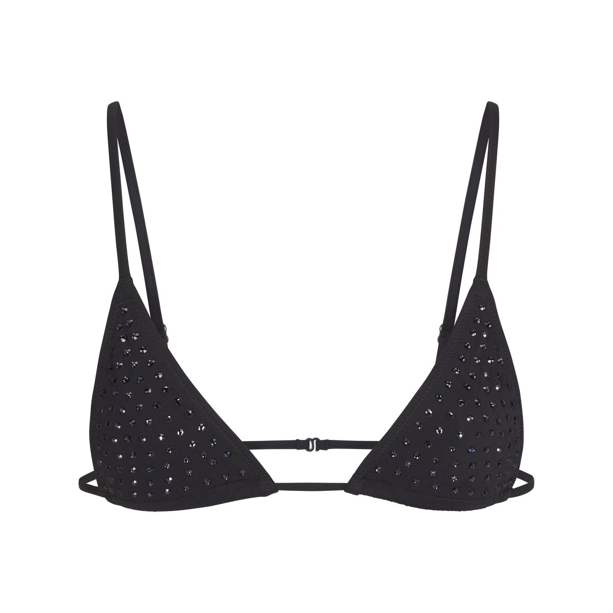 SKIMS Sparkle Jersey Mini Triangle Bralette Onyx | AB0682315