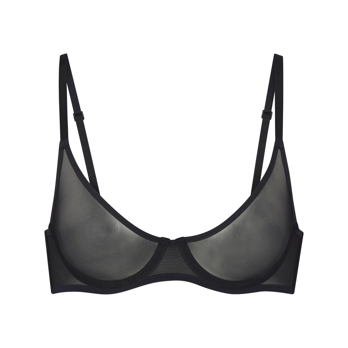 SKIMS Ultra Fine Mesh Underwire Scoop Bra Onyx | SN7239560