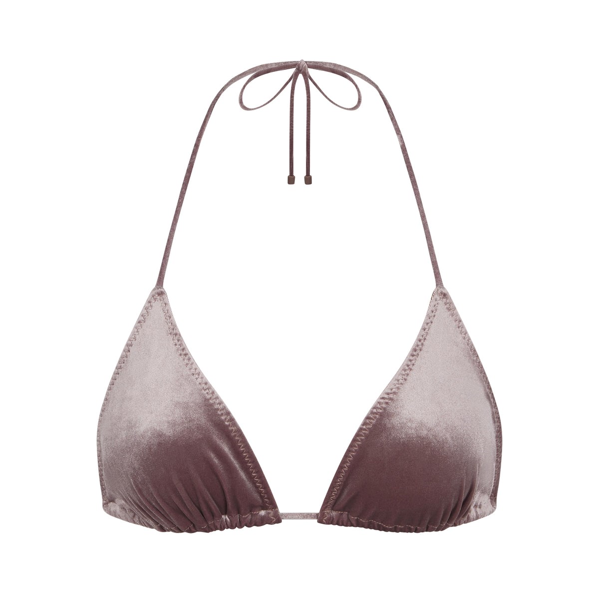 SKIMS Velvet Triangle Bikini Top Umber | SU3571964