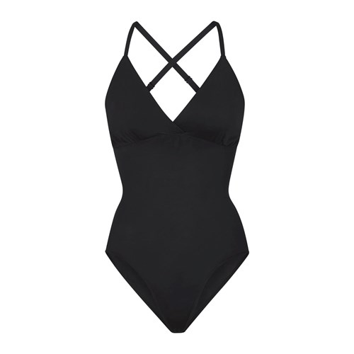 SKIMS Barely There Bodysuit Brief W/ Snaps Onyx | ZE2410678