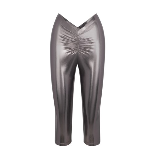 SKIMS Metallic Swim V-waist Pant Carbon | JE5410329