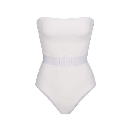 SKIMS Shaping Swim Strapless One Piece Marble | OQ9672831