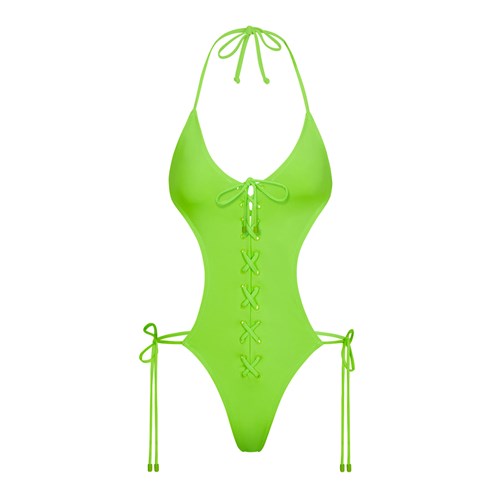 SKIMS Swim Spets Up Monokini Gröna | ZU6839421