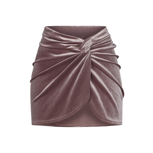 SKIMS Velvet Sarong Mini Skirt Umber | ZT5471820