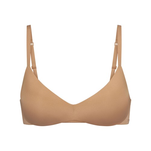 SKIMS Wireless Form Push-up Plunge Bra Ochre | JW0532968